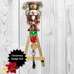 NutCracker Glitter Badge Pull | Badge Reel TheCraftNook