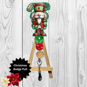 NutCracker Glitter Badge Pull | Badge Reel TheCraftNook