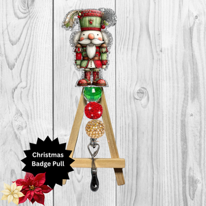 NutCracker Glitter Badge Pull | Badge Reel TheCraftNook