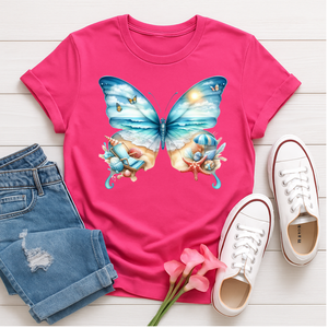 Butterfly Beach Tee TheCraftNook