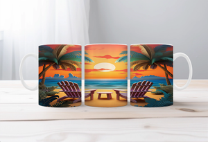 Beachy Bliss coffee mugs TheCraftNook