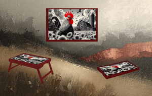 Chicken Foldable Wooden TV Tray or Bed tray/lap Desk, 2 Sizes and Multiple Images Available. TheCraftNook
