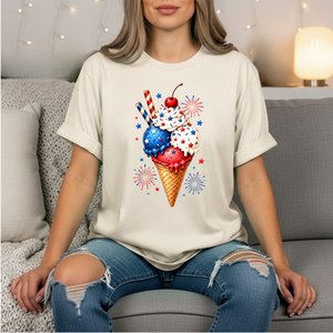 4th of July Ice Cream Tee TheCraftNook