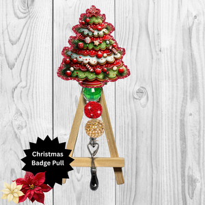 Christmas Cookie Glitter Badge Pull | Badge Reel TheCraftNook