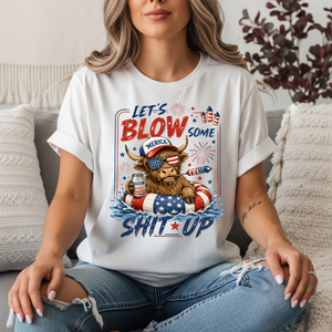 Let's Blow Fireworks 4th of July Graphic Tee TheCraftNook