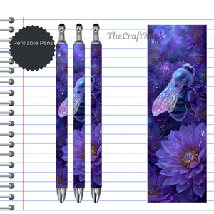 Refillable Pens, Honeybee Images. Bee happy while you write. Multiple options and Images available TheCraftNook
