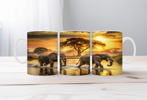 Elephant Image Coffee Mugs. Multiple images to choose from with personalization options. TheCraftNook