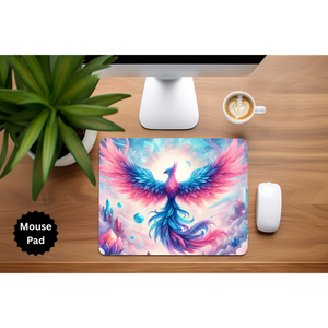 Phoenix Mouse Pad - Mythical Fire Bird Desk Accessory TheCraftNook