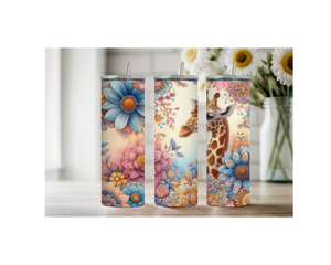 20-ounce Gentle Giraffe Whimsy Stainless Steel Tumbler. Multiple Images Available. TheCraftNook