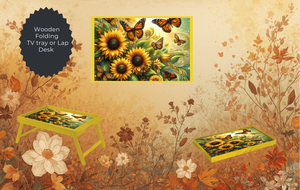 Butterfly Folding TV Trays - Handcrafted Wooden Serving Trays with Glitter TheCraftNook