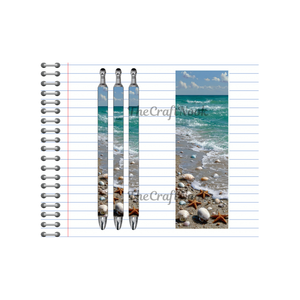 Refillable Pens, Beach Images multiple options and Images available. Beach vibes in every stroke. TheCraftNook