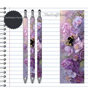 Refillable Pens, Honeybee Images. Bee happy while you write. Multiple options and Images available TheCraftNook