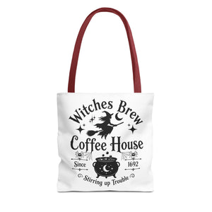 Witches Brew Coffee House Halloween Tote Bag | All-Over Print Printify