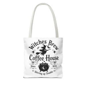 Witches Brew Coffee House Halloween Tote Bag | All-Over Print Printify
