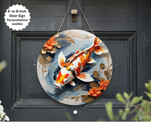 Koi Fish Door Signs TheCraftNook