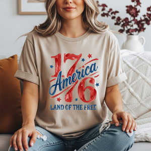 Land of the Free Graphic Tee | Patriotic American Pride Shirt TheCraftNook