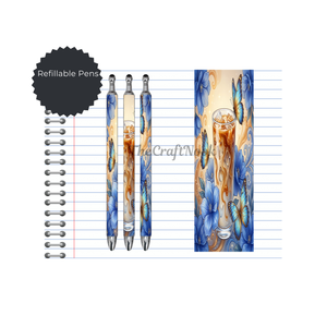 Caffeine & Creativity Refillable Pens, multiple options and Images available. TheCraftNook
