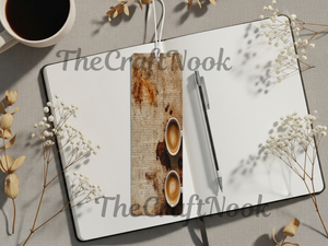 Caffeine & Chapters Bookmark. Aluminum Metal Bookmarks TheCraftNook