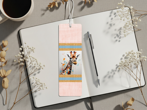 Stand tall in your reading adventures, Aluminum Metal Bookmarks, Giraffe Images TheCraftNook
