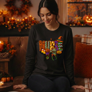 Nurse Life Spooky Vibes Long Sleeve Tee TheCraftNook