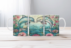 Flippin’ Cute Morning Mug, Dolphin coffee Mugs. Two sizes to choose from. TheCraftNook