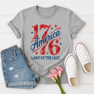 Land of the Free Graphic Tee | Patriotic American Pride Shirt TheCraftNook