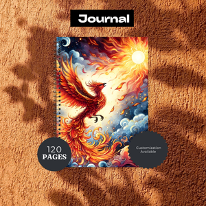 Phoenix Journal - 120 Page Lined Notebook for Writing & Planning TheCraftNook
