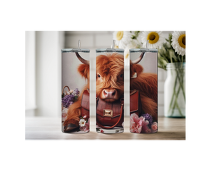 20 oz Highland Cutie Country Stainless Steel Tumbler. Multiple Images Available. TheCraftNook