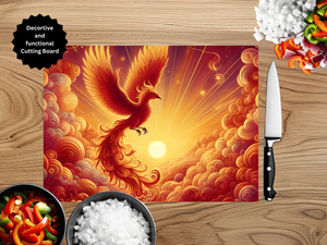 Phoenix Glass Cutting Board - Tempered Glass Kitchen TheCraftNook