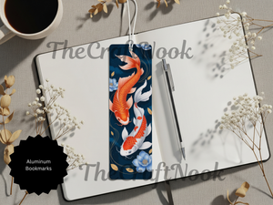 Koi Fish Bookmarks – Handcrafted Metal Bookmarks with Beads & Glitter TheCraftNook