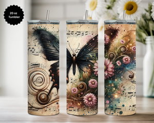 Butterfly 20 oz Stainless-Steel Tumblers. Multiple Sizes and Images Available. TheCraftNook