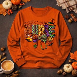 Nurse Life Spooky Vibes Long Sleeve Tee TheCraftNook