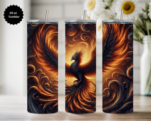 Phoenix 20 oz Stainless Steel Tumbler - Rise & Shine Collection TheCraftNook