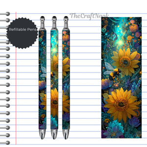 Refillable Pens, Honeybee Images. Bee happy while you write. Multiple options and Images available TheCraftNook