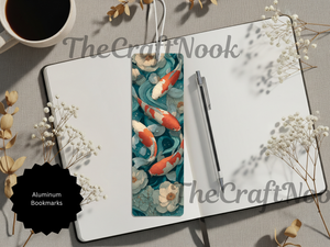Koi Fish Bookmarks – Handcrafted Metal Bookmarks with Beads & Glitter TheCraftNook