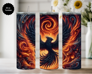 Phoenix 20 oz Stainless Steel Tumbler - Rise & Shine Collection TheCraftNook