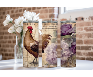 20 oz Happy Hen Chicken Stainless Steel Tumblers. Multiple Images Available TheCraftNook