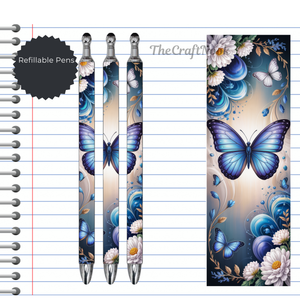 Butterfly Refillable Pens, multiple options and Images available. TheCraftNook