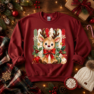 Holly Jolly Reindeer Sweatshirt TheCraftNook