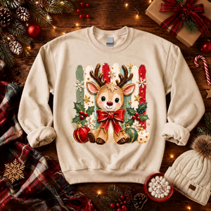 Holly Jolly Reindeer Sweatshirt TheCraftNook