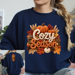 Cozy Season Long Sleeve Tee – Front & Back Graphics TheCraftNook