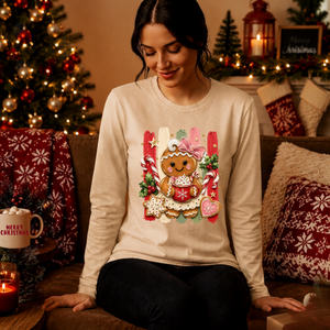 Holly Jolly Ginger Long Sleeve Tee TheCraftNook