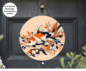 Koi Fish Door Signs TheCraftNook