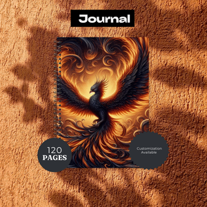 Phoenix Journal - 120 Page Lined Notebook for Writing & Planning TheCraftNook