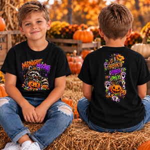 Kids Midnight Mischief Front and back graphics TheCraftNook