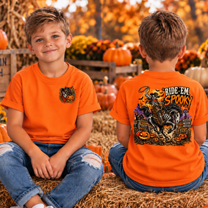 Kids Ride em Spooky Pocket and Back Graphics TheCraftNook