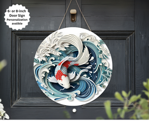 Koi Fish Door Signs TheCraftNook