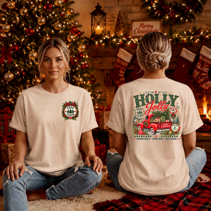 Holly Jolly Farm Pocket and Back graphics TheCraftNook