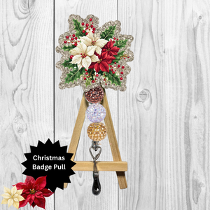 Poinsettia Badge Pulls TheCraftNook