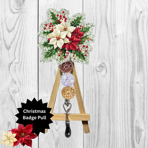 Poinsettia Badge Pulls TheCraftNook